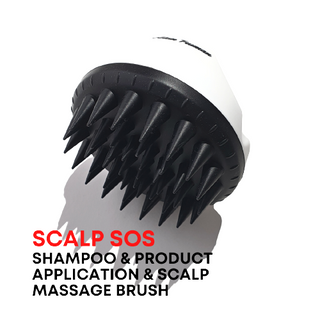 Alan Truman Scalp SOS Scalp Massage & Shampoo Brush White & Black