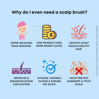 Alan Truman Scalp SOS - Scalp Massage & Shampoo Brush - Blue