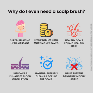 Alan Truman Scalp SOS - Scalp Massage & Shampoo Brush - Black