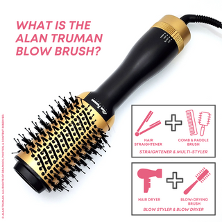 Alan Truman Compact Blow Brush - Gold